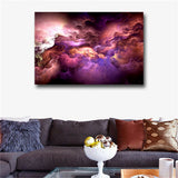 Large art prints Home Decor Canvas Painting Wall Art Beautiful Purple Coud