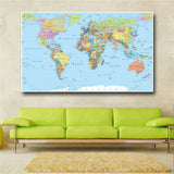 Large Size HD World Map Poster Signature Series Large Wall Map Ptint On Canvas