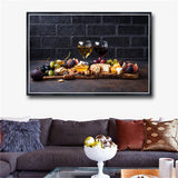 Wine and Fruit Wall Painting Art Canvas Painting Picture Posters and Prints Art