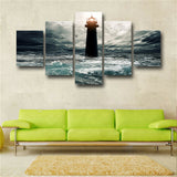 5 Panel Lighthouse Seaview Framework Painting For Bedroom Living Room Home
