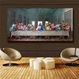 Leonardo Da Vinci "The Last Supper" HD print on canvas huge wall picture (31x63)
