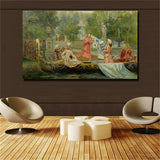 19 century Europe Court Oil Painting HD print on canvas huge wall picture #0740