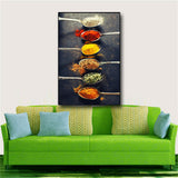 Grains Spices Peppers Spoon Scandinavian Canvas Painting Cuadros Posters Art