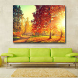 Large art prints Home Decor Canvas Painting Wall Art Red Autumn Scenery
