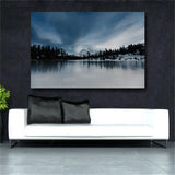 Poster Wall Art Canvas Painting Landscape Nature Snow Lake Wall Pictures