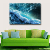 Large art prints Home Decor Canvas Painting Wall Art Beautiful Blue Wave