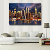 Sunset Cloud New York City Manhattan Building Canvas Painting Posters and Prints