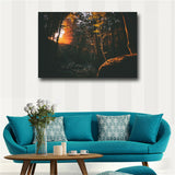 1 Panel Forest landscape at dusk Wall Art Painting Prints On Canvas