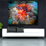 Canvas Prints Painting Modern Abstract Colorful clouds Wall Art Poster And Print