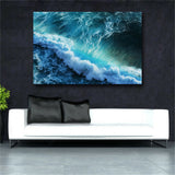 Large art prints Home Decor Canvas Painting Wall Art Beautiful Blue Wave