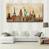 Large art prints Home Decor Canvas Painting Wall Art Famous Architecture