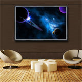 Beautiful Starry Sky Oil Painting on Canvas Posters and Prints Wall Art Picture