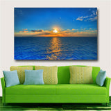 Large art prints Home Decor Canvas Painting Wall Art Blue sea view