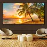 Large art prints Home Decor Canvas Painting Wall Art Beautiful Yellow Beach