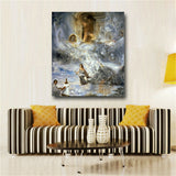 Salvador Dali Abstract Figure Wall Pictures For Living Room Canvas Art Home