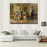 19 century Europe Court Oil Painting HD print on canvas huge wall picture #0253