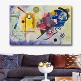 Kandinsky Abstract Famous Canvas Painting Red Yellow Blue Art Wall Picture