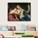 Court oil painting"Linger" HD print on canvas huge wall picture