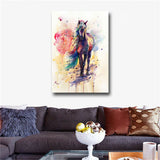 Watercolour Horse Canvas Picture Print Poster Wall Modern Art Home Decor Unframe