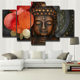 5Pcs Buddha Buddhism Abstract HD Canvas Prints Painting Wall Art Home Decor