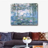 Water Lilies, 1916-1919 by Monet Posters and Print Canvas Painting Calligraphy