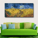 Van Gogh Wheatfield With Crows World Famous Painting Reproductions On The Wall