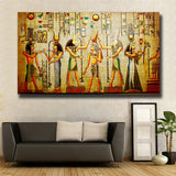 Ancient Egypt Draw"The gods " HD Print on Canvas Huge Wall picture (31x55)