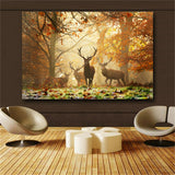 Large art prints Home Decor Canvas Painting Wall Art Early Morning Woods