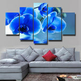 5Pcs Home Decor Canvas Print Painting Wall Art Beautiful Moth orchid