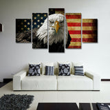 USA Flag Pictures Wall Oil Painting Canvas Print Home Decor 5p Unframed #214