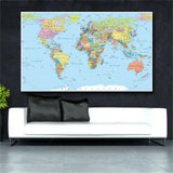 Large Size HD World Map Poster Signature Series Large Wall Map Ptint On Canvas