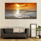 Large art prints Home Decor Canvas Painting Wall Art Beautiful Yellow Sea View