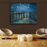 Vincent Willem van Gogh HD print on canvas huge wall picture "The Starry Night"