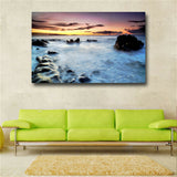 Single Ocean Prints Wall Art Canvas Sunset Seascape Paintings Home Decor #352