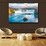 Beautiful Waterfall HD Print on Canvas Home Decor Wall Art Poster（31inx47in）