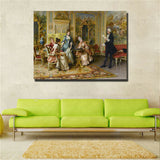 19 century Europe Court Oil Painting HD print on canvas huge wall picture #0253