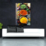 Grains Spices Spoon Peppers Food Canvas Painting Cuadros Posters and Prints
