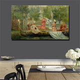 19 century Europe Court Oil Painting HD print on canvas huge wall picture #0740