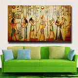 Ancient Egypt Draw"The gods " HD Print on Canvas Huge Wall picture (31x55)