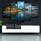 5Pcs Beautiful Hawaii Canvas Print Painting Wall Art Home Decor
