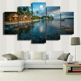 5Pcs Beautiful Hawaii Canvas Print Painting Wall Art Home Decor