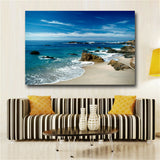 Single Ocean Prints Wall Art Canvas Sunset Seascape Paintings Home Decor #349