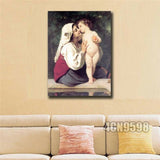 Bouguereau"Le baiser" HD print on canvas huge wall picture 31inx40in