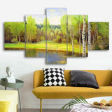 5pcs Modern Scenery Canvas Oil Painting Wall Art Home Decor Picture Print Decor