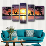 African Animal Elephant Paintings Handpainted Oil Painting Handmade Landscape