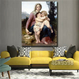 Bouguereau"Sainte Famille" HD print on canvas huge wall picture