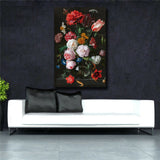 Classical flowers HD print on canvas huge wall picture No Framed
