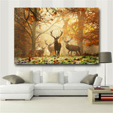 Large art prints Home Decor Canvas Painting Wall Art Early Morning Woods