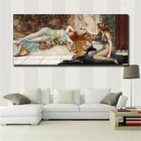 19 century Europe Court Oil Painting HD print on canvas Expensive lady
