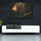 1 Panel Forest landscape at dusk Wall Art Painting Prints On Canvas